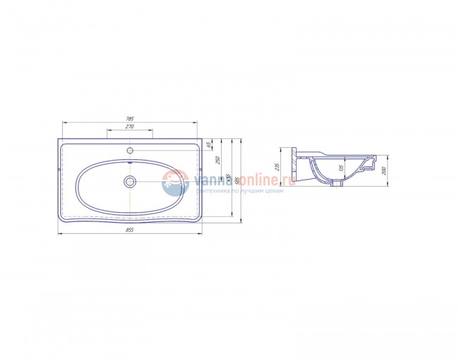 Раковина Kirovit Модерн-85