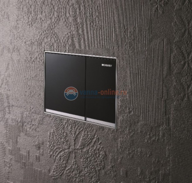 Клавиша Geberit Sigma Type 60 115.640.GH.1, двойной смыв, цинковое литье, хром полированный