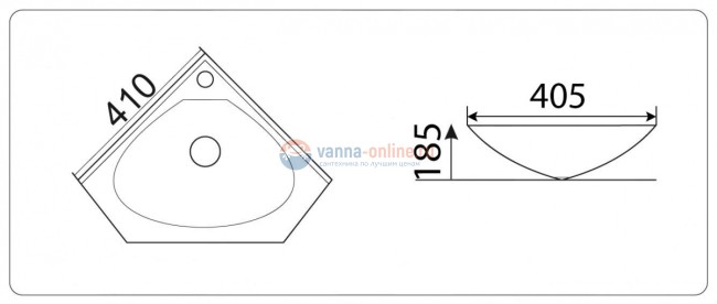 Раковина CeramaLux Серия N 9068В, белый Раковина CeramaLux Серия N 9068В, белый