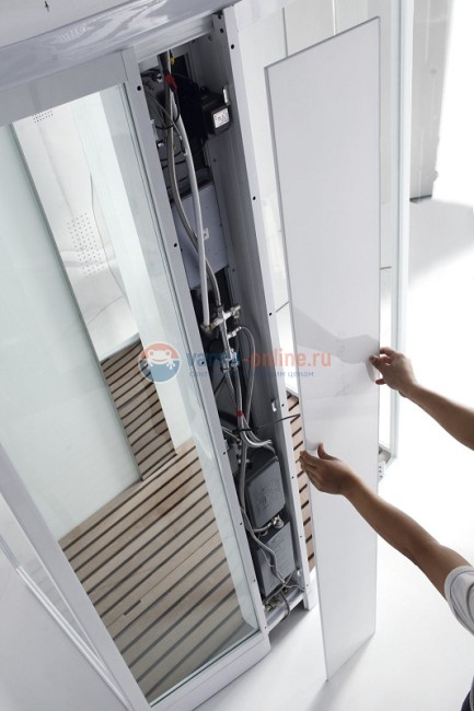 Душевая кабина Orans SR-89105S L/R 120 x 90 см с функцией турецкая баня, белая