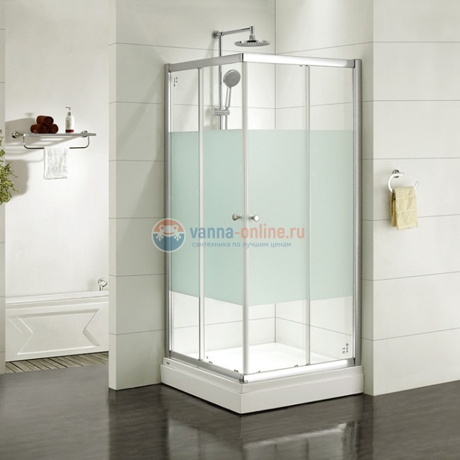 Душевое ограждение Iddis Mirro M10S099i23 90 x 90 x 185 см стекло матовое, поддон низкий, хром