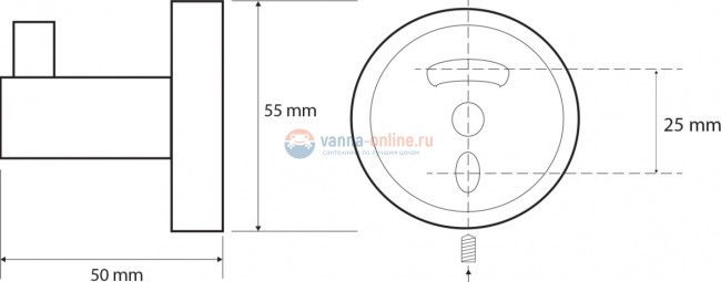 Крючок Bemeta Dark 104106020