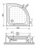 Душевой поддон RGW Lux/TN-P 16180488-41 80 x 80 см акриловый, четверть круга, цвет белый