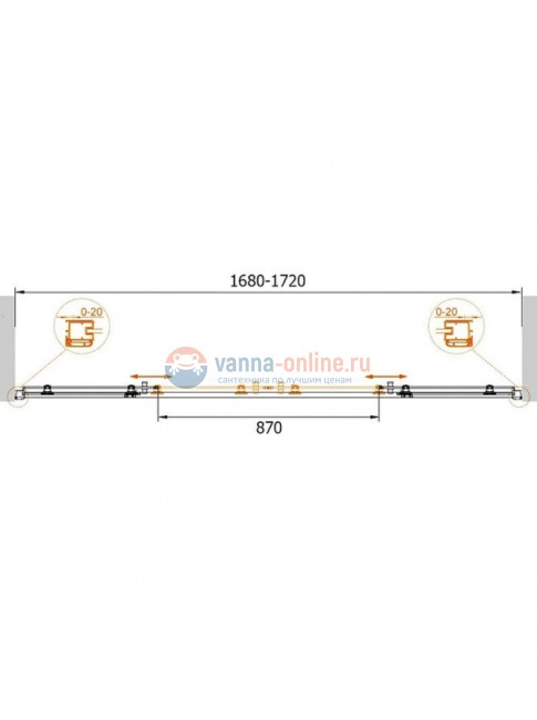 Душевая дверь Cezares Anima BF 2 170 C Cr Душевая дверь Cezares Anima BF 2 170 C Cr