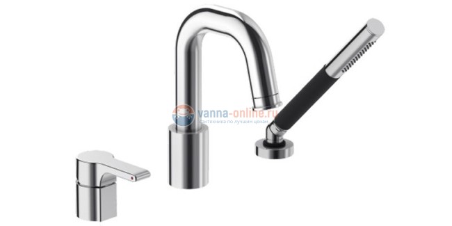 Смеситель Jacob Delafon Singulier E10873 для ванны и душа для установки на борт ванны Смеситель Jacob Delafon Singulier E10873 для ванны и душа для установки на борт ванны