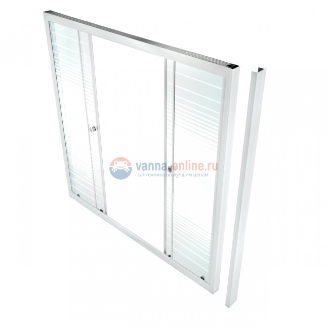 Шторка на ванну Triton Стандарт Полосы 170 x 147.5 см, стекло с узором