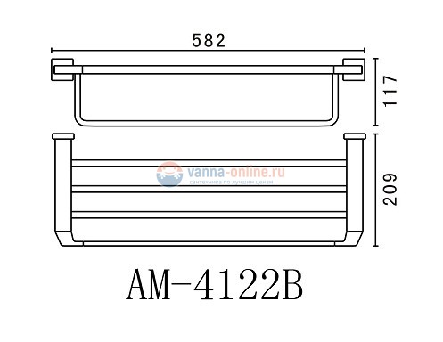 Полка для полотенец Art&Max Techno AM-4122B