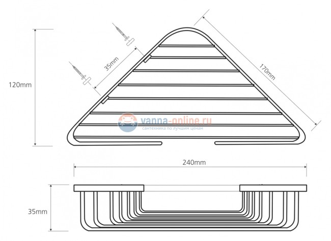 Полка Bemeta Cytro 104308175