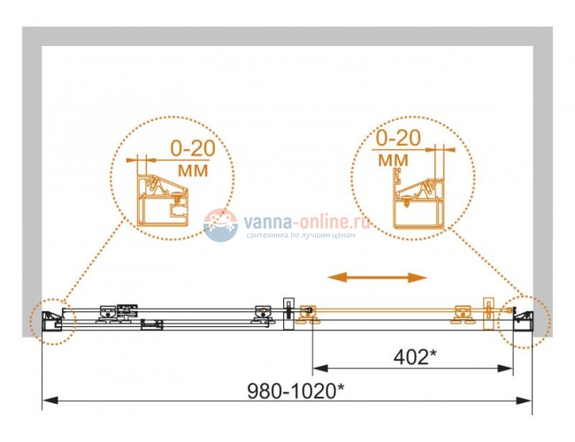 Душевая дверь Cezares Rosa ROSA-BF-1-120-RO-Bi, 120*195 см Душевая дверь Cezares Rosa ROSA-BF-1-120-RO-Bi, 120*195 см