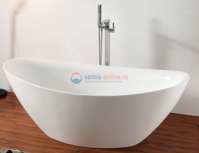 Акриловая ванна Abber AB9248, цвет - белый, 180 х 87 х 65 см