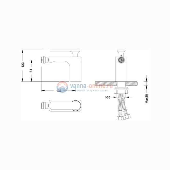 Смеситель Timo Torne 4362-00F для биде Смеситель Timo Torne 4362-00F для биде