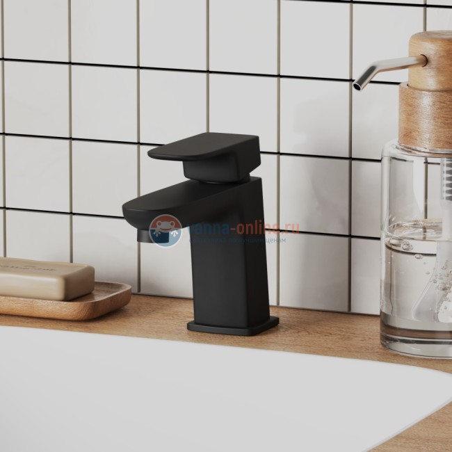 Смеситель для раковины Paini Nove без донного клапана, черный