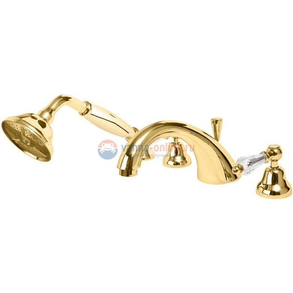 Смеситель Cezares VINTAGE-BVDM-03-Sw для ванны, золото, ручки Swarovski Смеситель Cezares VINTAGE-BVDM-03-Sw для ванны, золото, ручки Swarovski