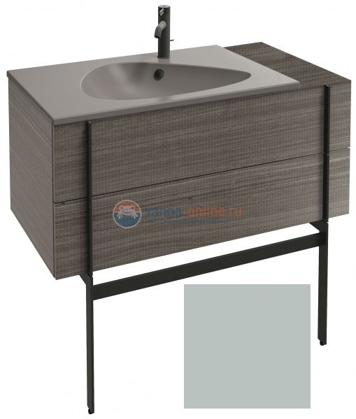 Тумба под раковину Jacob Delafon Nouvelle Vague 100 EB3031-M44, с выступом, цвет - миндальный матовый