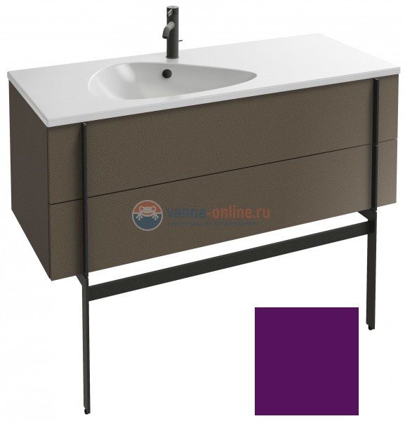 Тумба под раковину Jacob Delafon Nouvelle Vague 120 EB3035-S20, 2 ящика, цвет - сливовый сатин