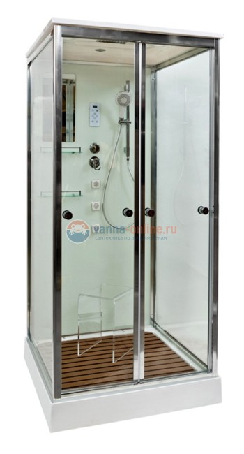 Душевая кабина Deto V9015, 90 x 90 см, с электрикой, гидромассажем, стекла матовые Душевая кабина Deto V9015, 90 x 90 см, с электрикой, гидромассажем, стекла матовые