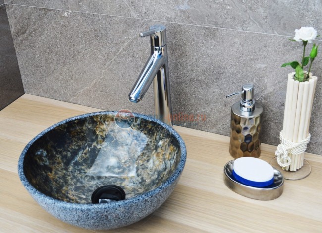 Раковина CeramaLux Серия MNC 486 накладная, под камень