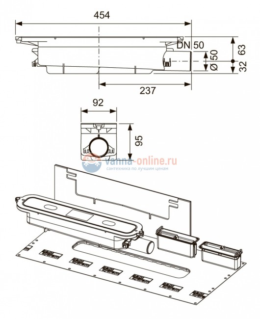Профиль для душа TECE Drainprofile 671210 120 см, нержавеющая сталь глянцевая