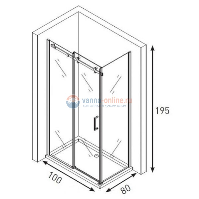 Душевой уголок Berges Wasserhaus Gelios 061003, 100 х 80 х 195 см, стекло прозрачное Душевой уголок Berges Wasserhaus Gelios 061003, 100 х 80 х 195 см, стекло прозрачное