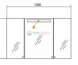 Зеркальный шкаф Акватон МАДРИД 120, 1A113402MA010 со светильником