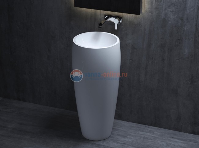 Раковина напольная Salini Armonia 03, 47 х 47 х 90 из материала Solix, белая матовая 130113SM