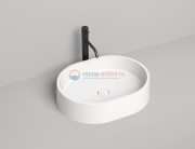 Раковина накладная Salini Gloria 310, 42,5 x 42,5 х 12,5 см, из материала Solix, матовая белая 1102210M