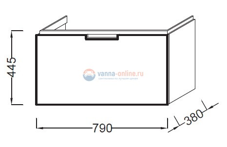 Тумба под раковину Jacob Delafon Reve EB1131-G1C, белый