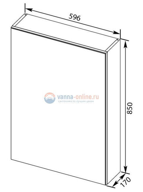 Зеркало-шкаф Aquanet Эвора 60 00182996, цвет дуб антик