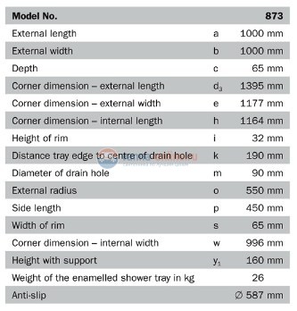 Поддон душевой Kaldewei Arrondo Mod 873-2 100 x 100 cм, 4603.3500.0001, R 550 мм