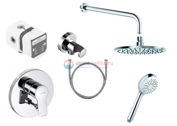 Душевой набор 7 в 1 Kludi Pure&Easy 376400565 встраиваемый, хром