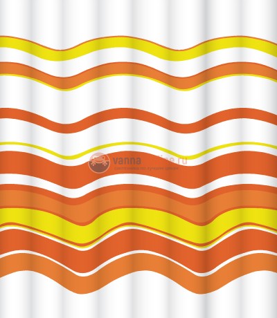Штора для ванной комнаты Lemark Groovy orange C2420T051, 240 х 200 см Штора для ванной комнаты Lemark Groovy orange C2420T051, 240 х 200 см