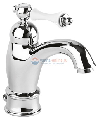 Смеситель Cezares Margot MARGOT-LSM1-A-01-Bi для раковины, хром/белый Смеситель Cezares Margot MARGOT-LSM1-A-01-Bi для раковины, хром/белый