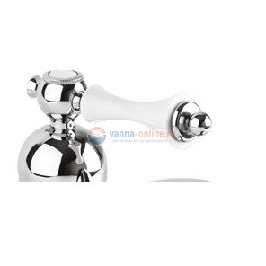 Смеситель Cezares Margot MARGOT-LSM1-A-01-Bi для раковины, хром/белый Смеситель Cezares Margot MARGOT-LSM1-A-01-Bi для раковины, хром/белый