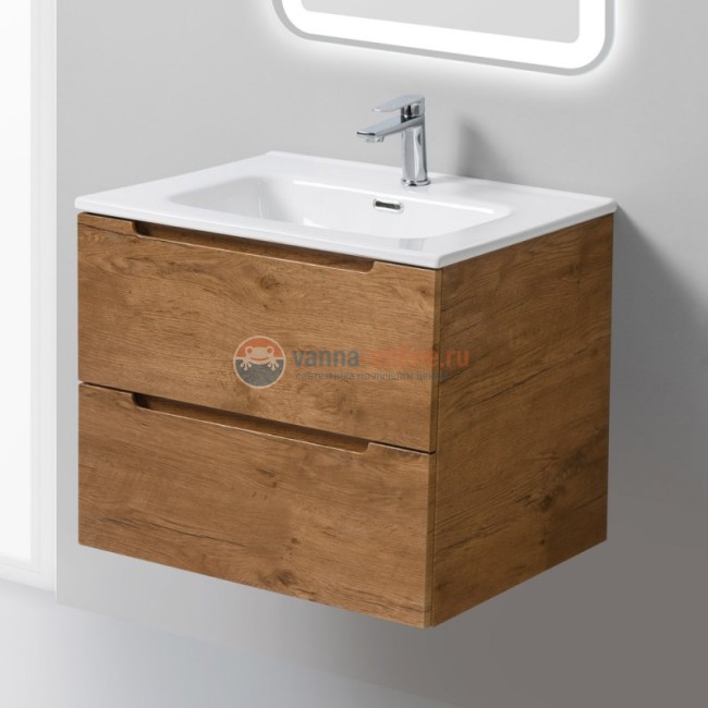Тумба с раковиной Belbagno Etna-600-2C-SO-RN-P 60 см подвесная, цвет натуральный дуб (rovere nature)
