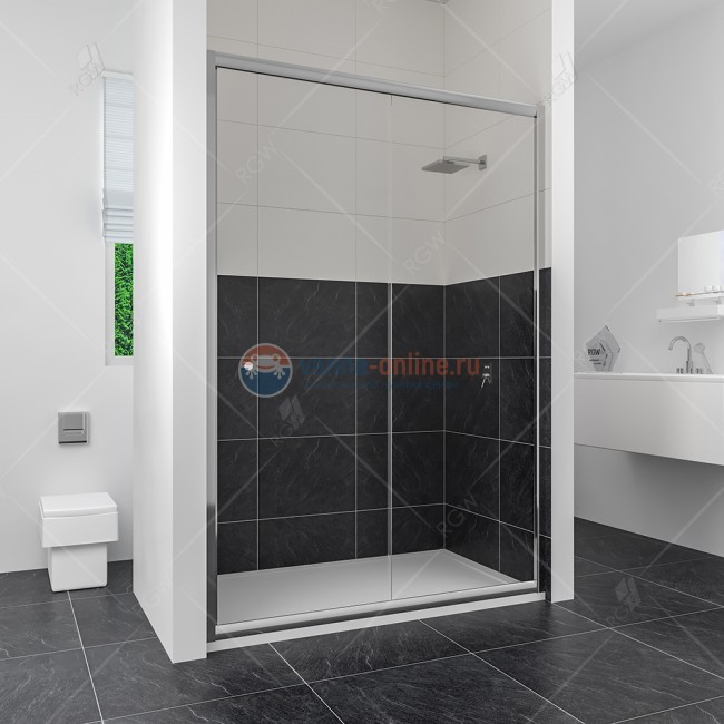 Душевая дверь RGW CL-12, 04091210-11, 100 х 185 см раздвижная, стекло прозрачное, хром Душевая дверь RGW CL-12, 04091210-11, 100 х 185 см раздвижная, стекло прозрачное, хром