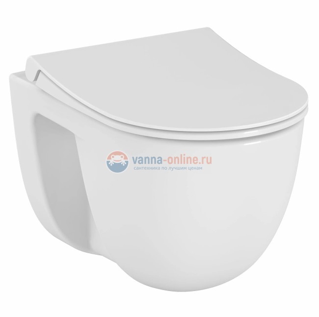 Безободковый подвесной унитаз Vitra S40, антибактериальная глазурь, 7759B003-0075