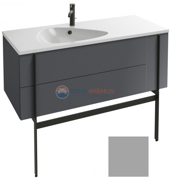 Тумба под раковину Jacob Delafon Nouvelle Vague 120 EB3036-G1G, 3 ящика, цвет - пепельный глянцевый
