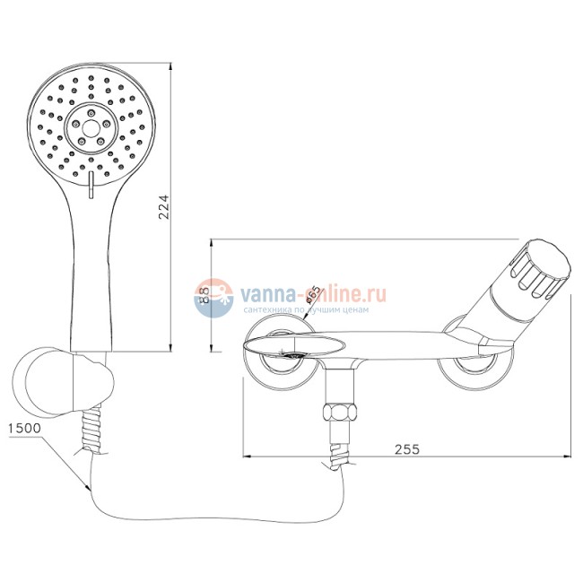 Смеситель Lemark Wing LM5302C для ванны Смеситель Lemark Wing LM5302C для ванны