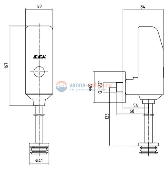 Смывное устройство для писсуаров E.C.A. Photoscell 108111001EX