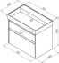 Тумба с раковиной Aquanet Nova Lite 75, 2 ящика, белый глянец