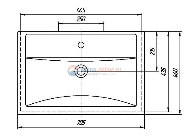 Раковина Aquanet Фостер 70 187813