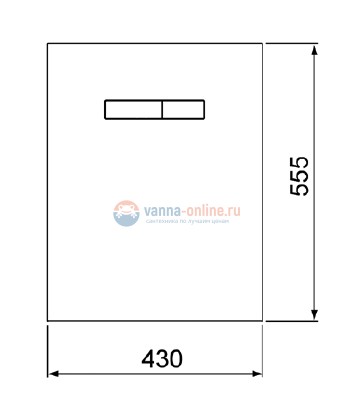 Панель смыва TECE TECElux 9650001 с механическим блоком управления, белая, клавиша хром глянцевый