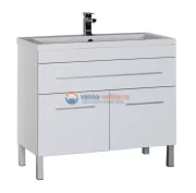 Тумба под раковину Aquanet Верона 90 напольная (2 дверцы, 1 ящик) 00182708, цвет белый