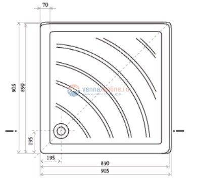 Поддон Ravak Kaskada Angela-80 PU, 80 x 80 x h18,5 см