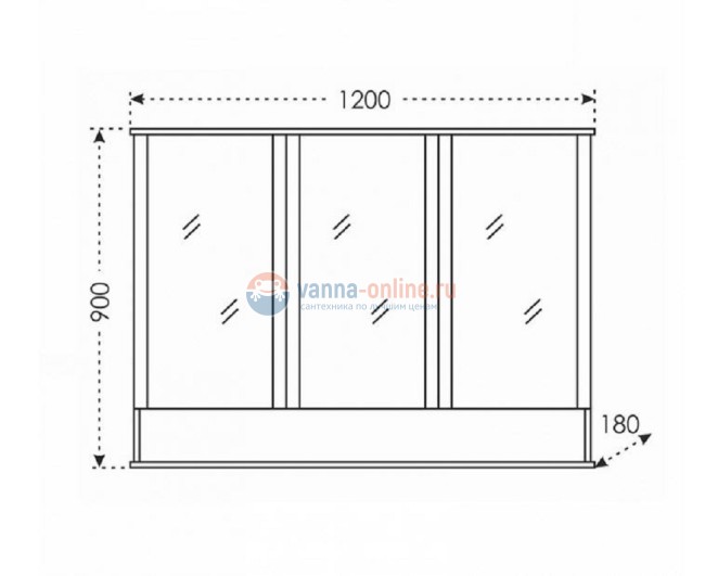 Зеркальный шкаф Санта Вегас 120 см 700184 Зеркальный шкаф Санта Вегас 120 см 700184