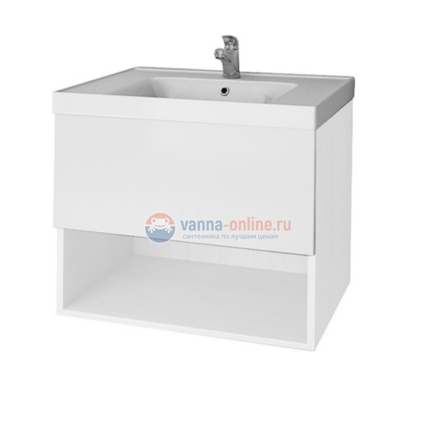 Тумба под раковину Dreja Perfecto 60 см, 99.0806 подвесная, белый глянцевый Тумба под раковину Dreja Perfecto 60 см, 99.0806 подвесная, белый глянцевый