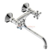 Смеситель Vidima РЕТРО (Retro) BA122AA для раковины, настенный, поворотный излив, хром