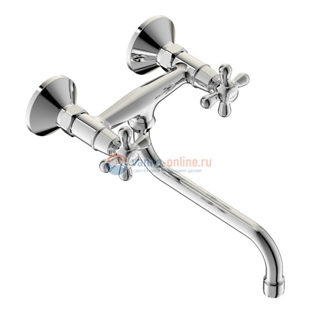 Смеситель Vidima РЕТРО (Retro) BA122AA для раковины, настенный, поворотный излив, хром Смеситель Vidima РЕТРО (Retro) BA122AA для раковины, настенный, поворотный излив, хром