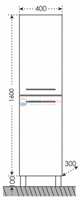 Колонна СаНта Вегас 40 526005 напольная/подвесная, с бельевой корзиной
