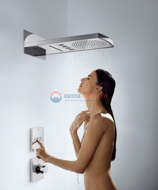 Термостат Hansgrohe 15760000 Ecostat Select Highfow, внешняя часть